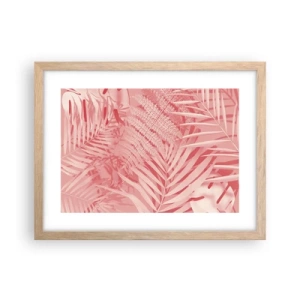 Plakat w ramie jasny dąb - Różowy koncept - 40x30 cm