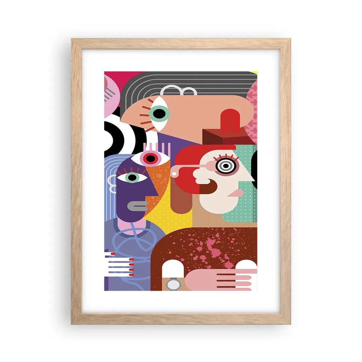 Plakat w ramie jasny dąb - My od pana Picassa - 30x40 cm