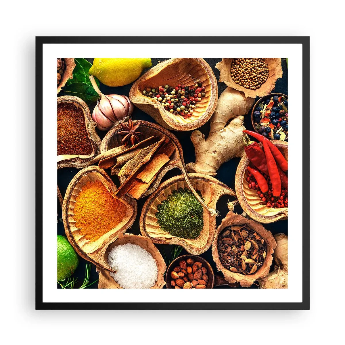 Plakat w czarnej ramie - Bierz, co chcesz - 60x60 cm