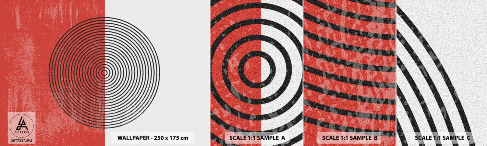 Fototapeta Próbka Samoprzylepna Deluxe Sticker - W samo sedno - Abstrakcja, Sztuka, Grafika - 100x30 cm