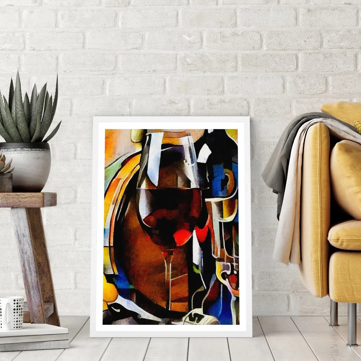 Plakat w białej ramie - I świat nabiera barw - 40x50 cm