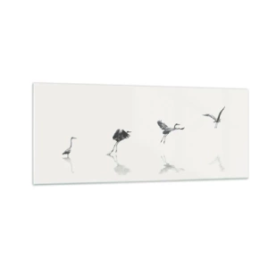 Obraz na szkle - Cztery proste kroki - 100x40 cm