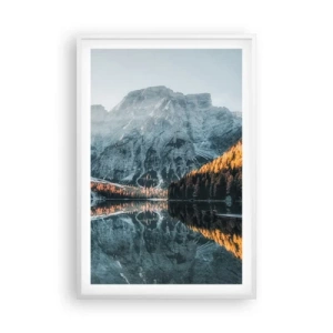 Plakat w białej ramie - Lustrzany pejzaż - 61x91 cm