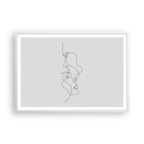 Plakat w białej ramie - Żar rzewnych żądz - 100x70 cm