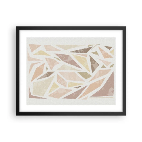 Plakat w czarnej ramie - Kompozycja witrażowa - 50x40 cm