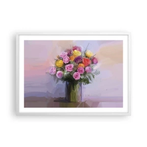 Plakat w białej ramie - Zatrzymane piękno - 70x50 cm