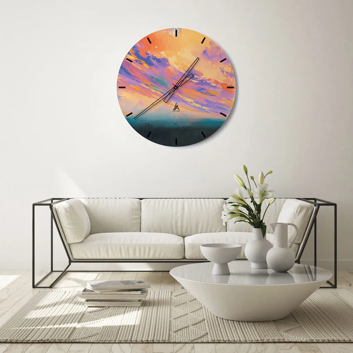 Zegar ścienny - Siła przyciągania - 40x40 cm