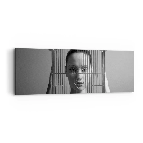 Obraz na płótnie - Portret nieco surrealistyczny - 90x30 cm