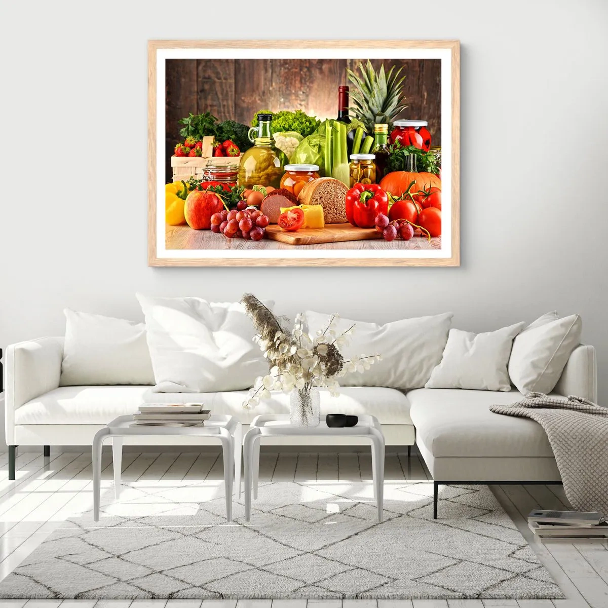 Plakat w ramie jasny dąb - Wędzone, pieczone, marynowane - 50x40 cm