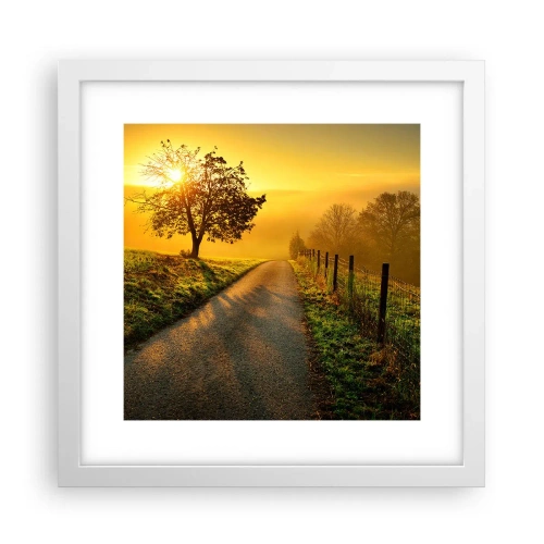 Plakat w białej ramie - Miodne popołudnie - 30x30 cm