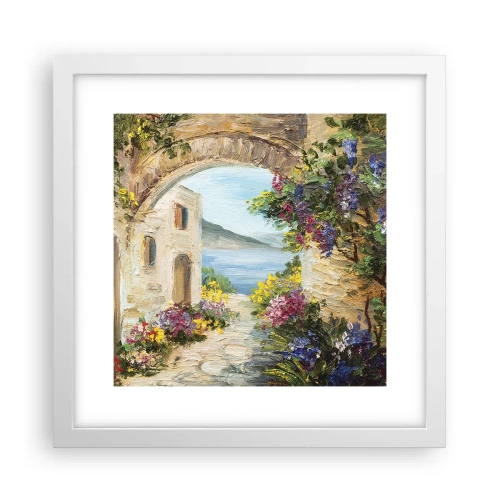 Plakat w białej ramie - Urok nadmorskiej prowincji - 30x30 cm