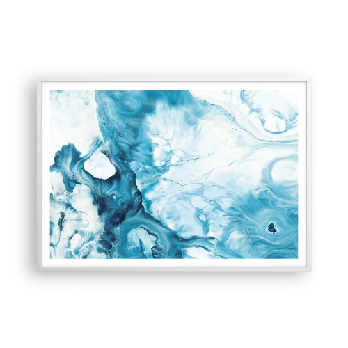 Plakat w białej ramie - Koncert błękitu - 100x70 cm