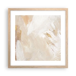 Plakat w ramie jasny dąb - Pastelowa kompozycja - 40x40 cm