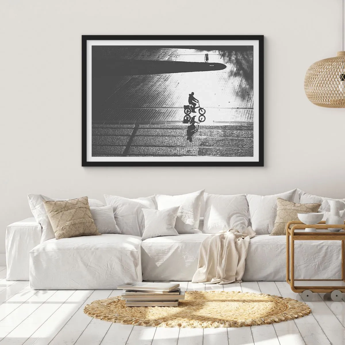 Plakat w czarnej ramie - Przed siebie, przez miasto - 50x40 cm