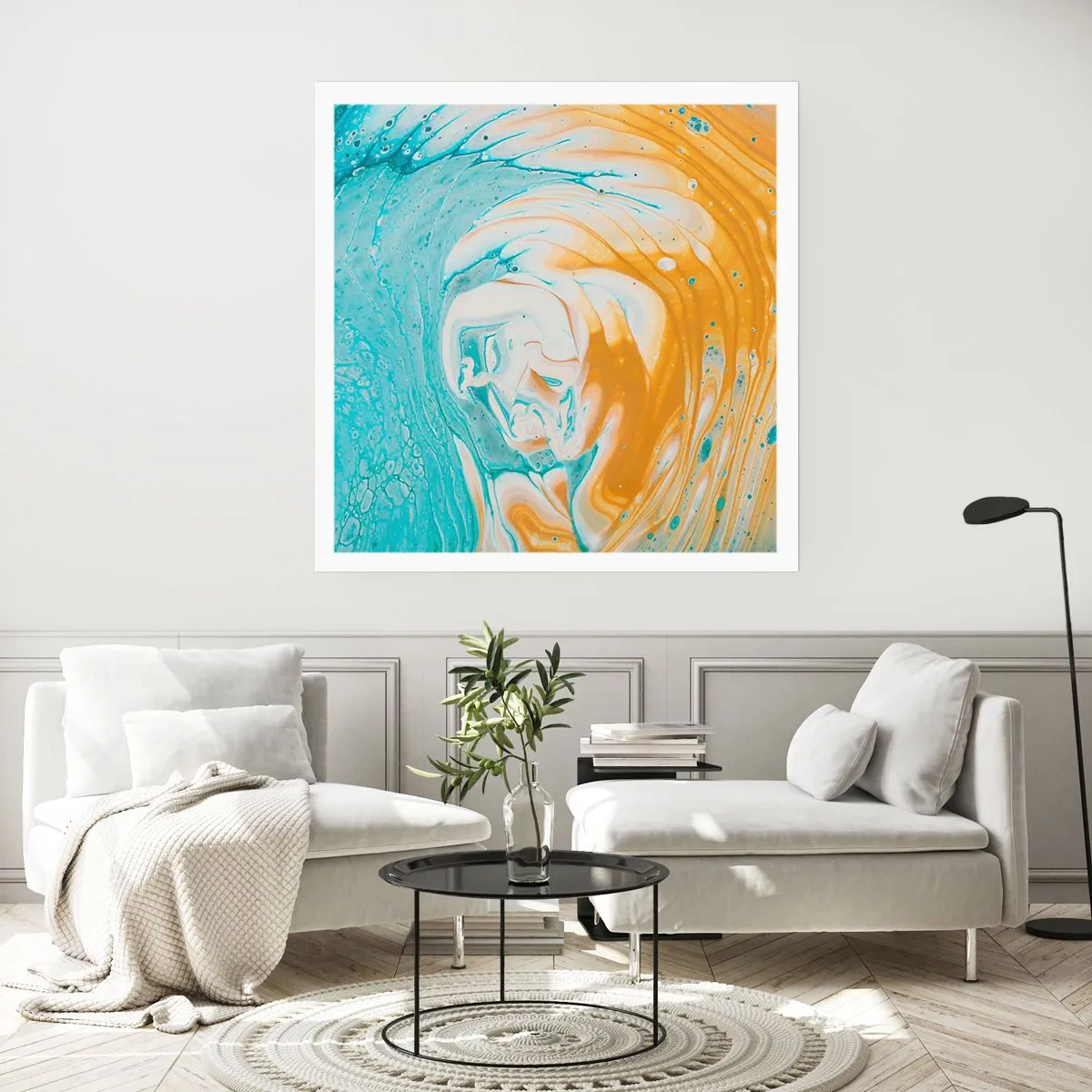 Plakat - Pastelowy wir - 60x60 cm