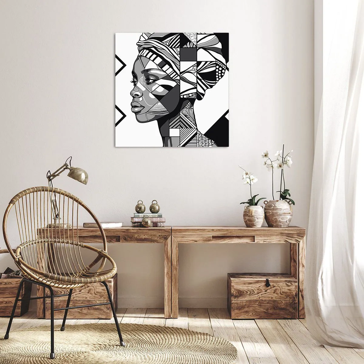 Obraz na płótnie - Portret etniczny - 30x30 cm