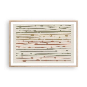 Plakat w ramie jasny dąb - Muzyczny zapis barw - 91x61 cm