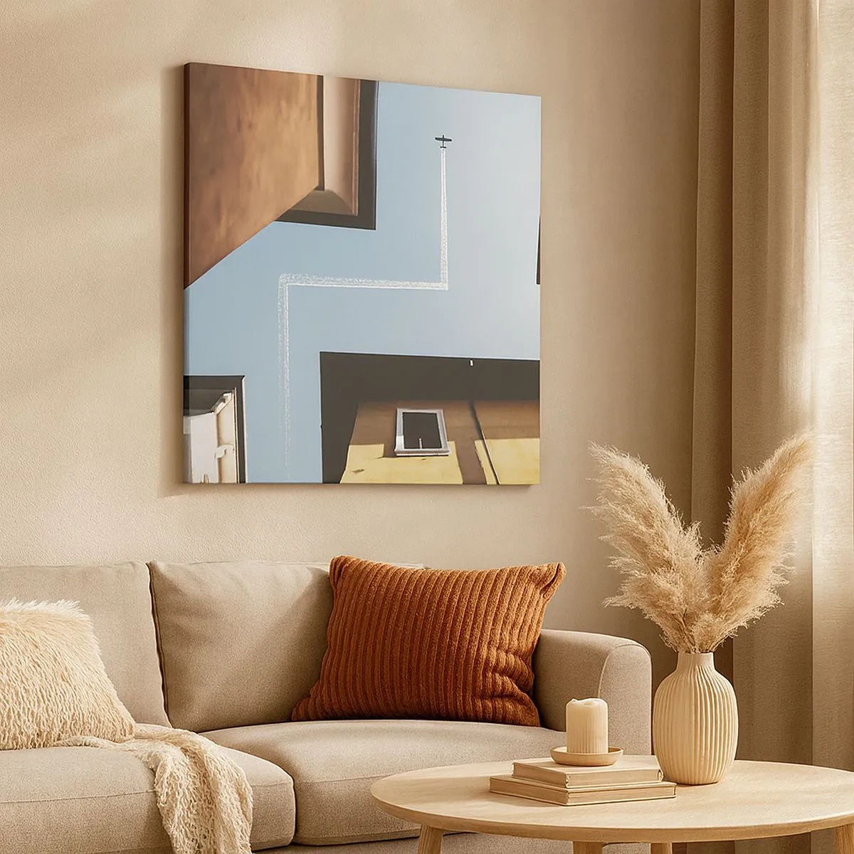 Obraz na płótnie - Ponad miejskim labiryntem - 30x30 cm