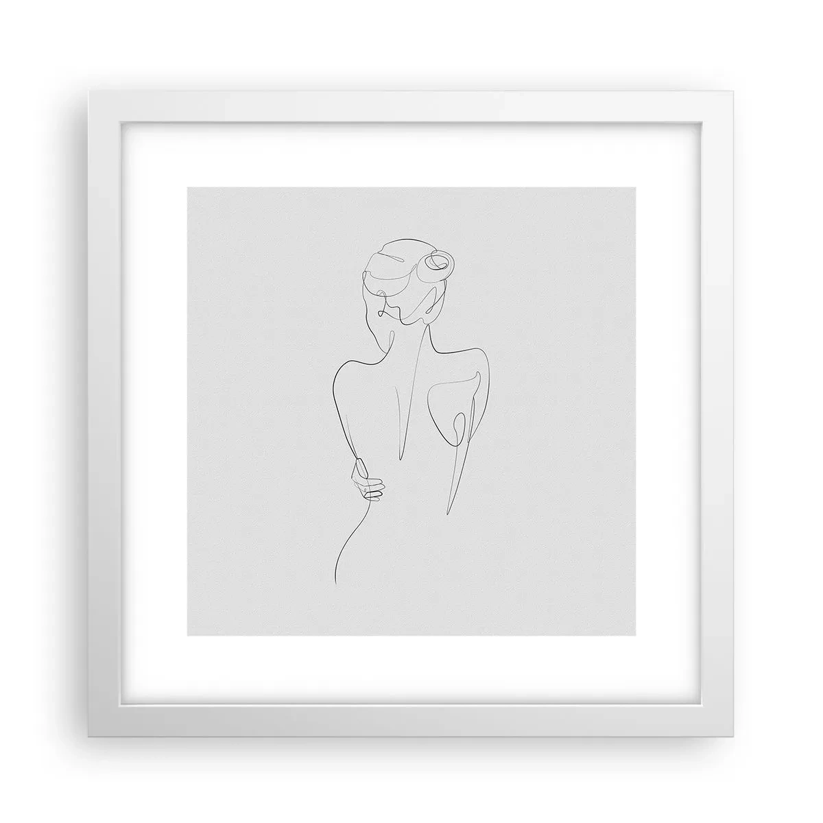 Plakat w białej ramie - Muzyka ciała - 30x30 cm