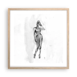 Plakat w ramie jasny dąb - Studium ideału kobiecości - 50x50 cm