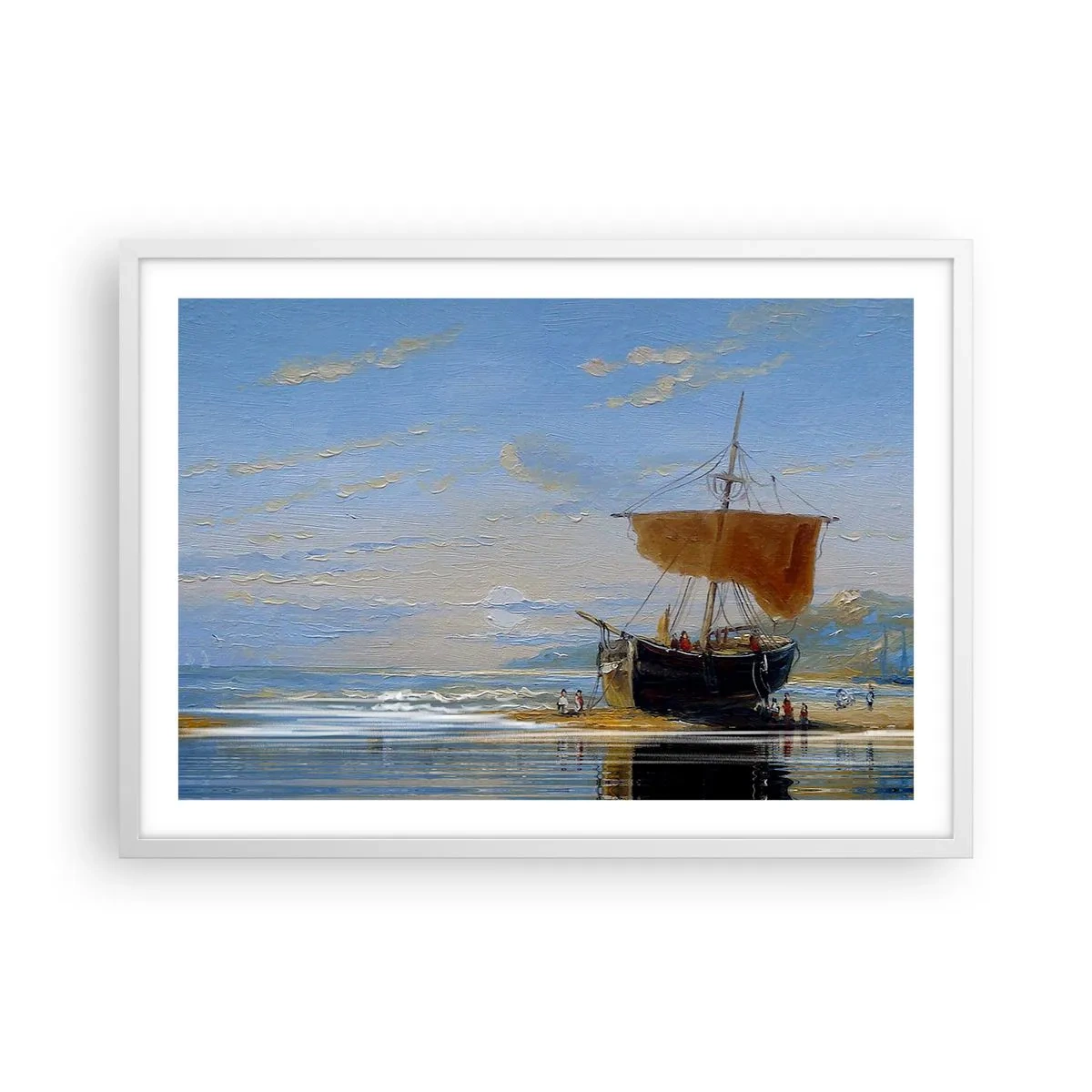 Plakat w białej ramie - Woda, ziemia, powietrze - 70x50 cm