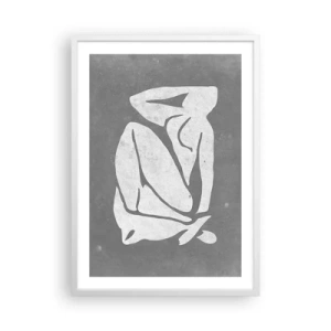 Plakat w białej ramie - W zamyśleniu - 50x70 cm
