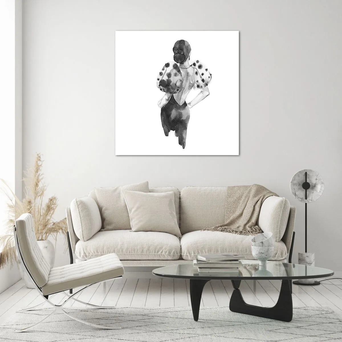 Obraz na szkle - Przeszła tuż obok - 70x70 cm