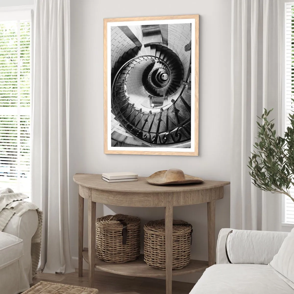 Plakat w ramie jasny dąb - Wyżej i wyżej - 61x91 cm