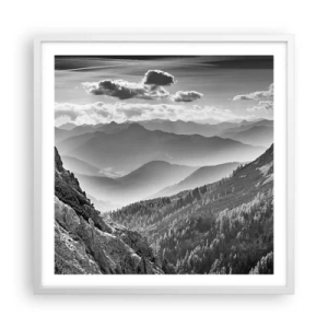 Plakat w białej ramie - Aż po horyzont - 60x60 cm