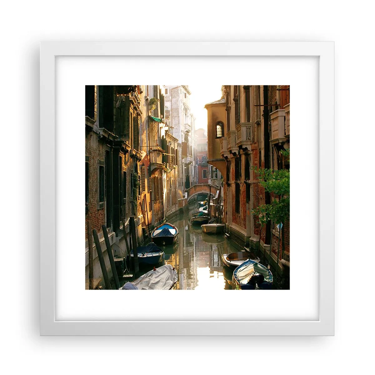 Plakat w białej ramie - W weneckim zaułku - 30x30 cm