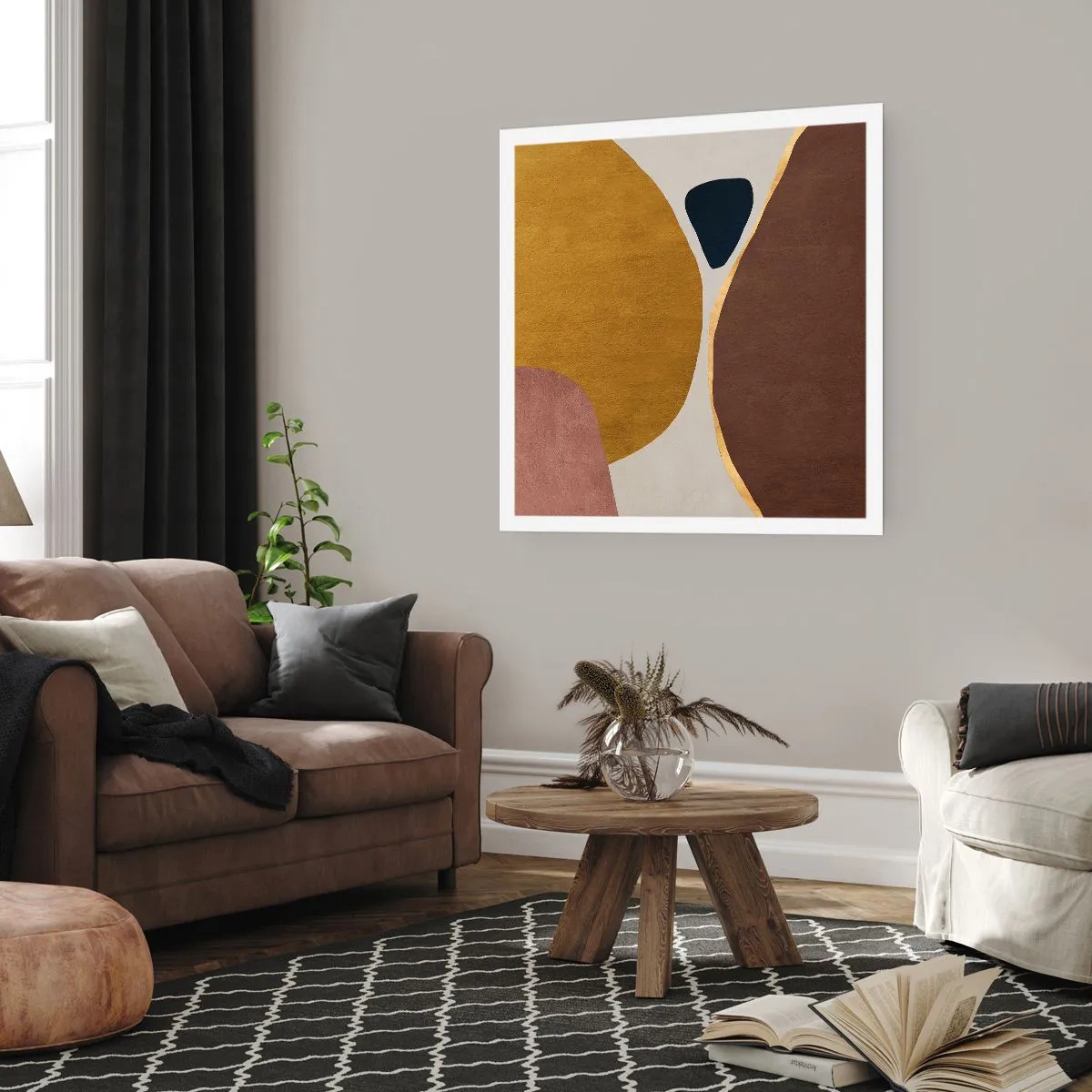 Plakat - Abstrakcja – miejsce w przestrzeni - 60x60 cm