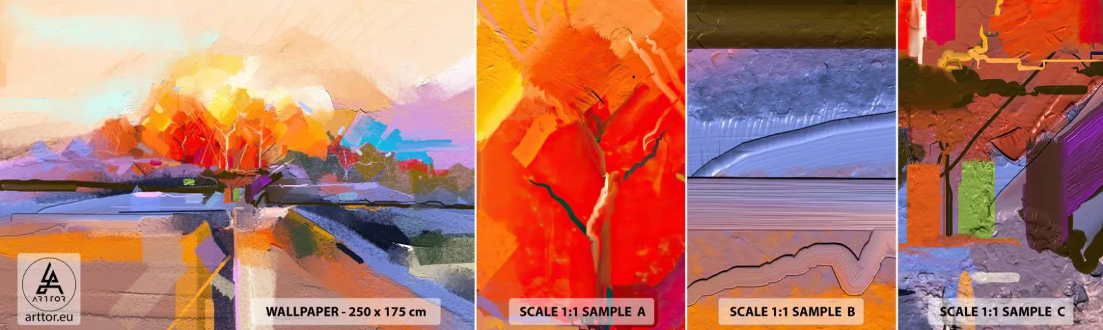 Fototapeta Próbka Samoprzylepna Deluxe Sticker - Stała się jesień - Krajobraz, Sztuka, Natura - 100x30 cm