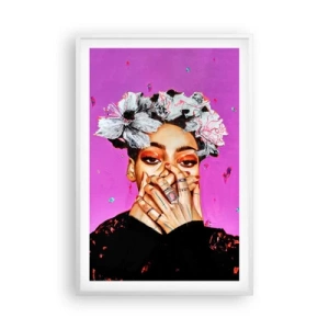 Plakat w białej ramie - Trochę szalona - 61x91 cm