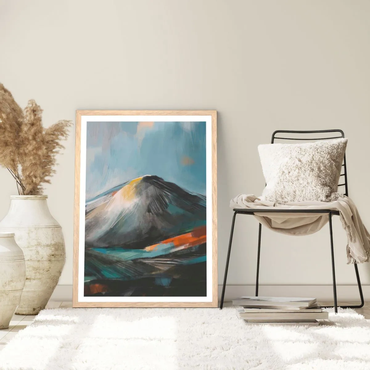 Plakat w ramie jasny dąb - Surowe i piękne - 40x50 cm