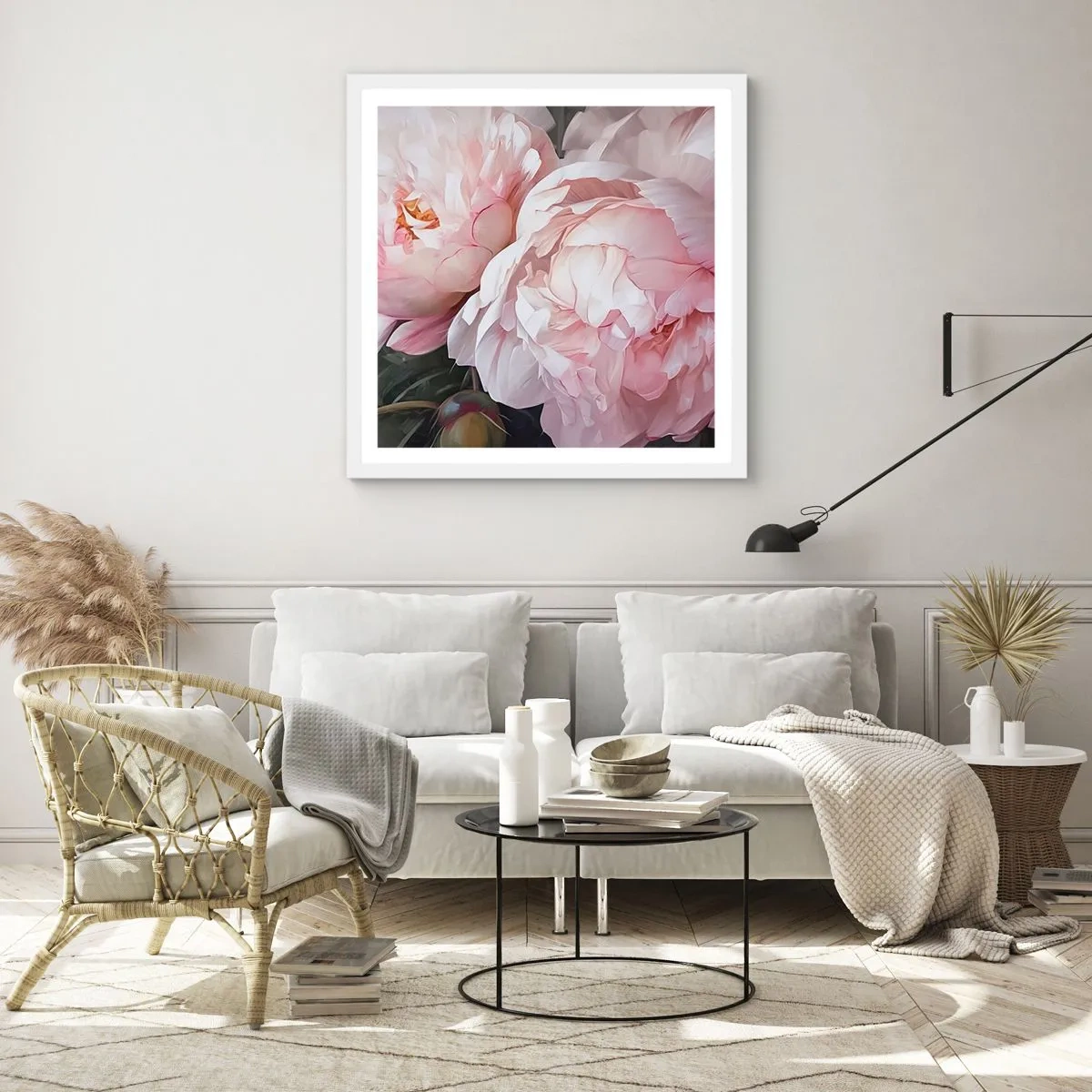 Plakat w białej ramie - Zatrzymane w rozkwicie - 60x60 cm