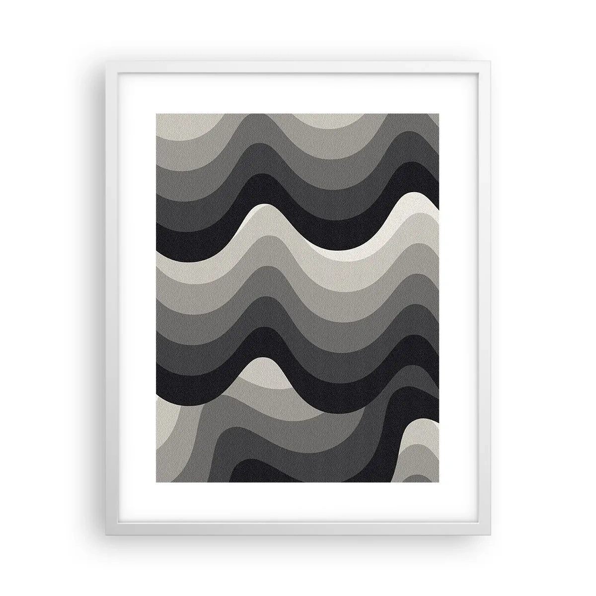 Plakat w białej ramie - Fala za falą - 40x50 cm