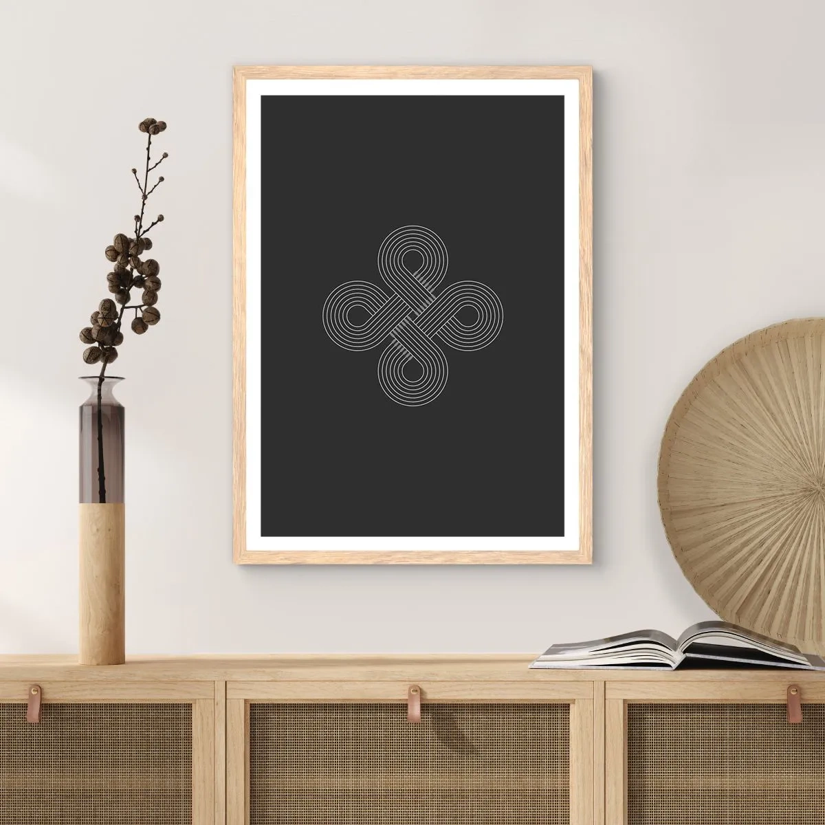 Plakat w ramie jasny dąb - W duchu celtyckim - 70x100 cm