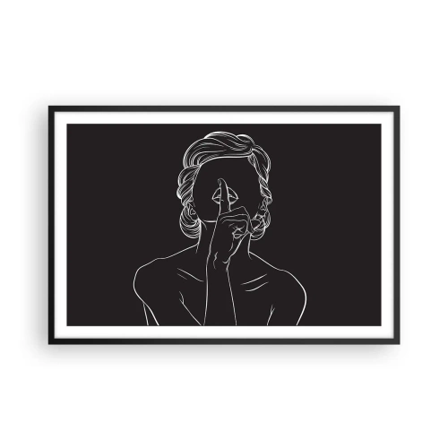 Plakat w czarnej ramie - Piękno rozkwita w ciszy - 91x61 cm