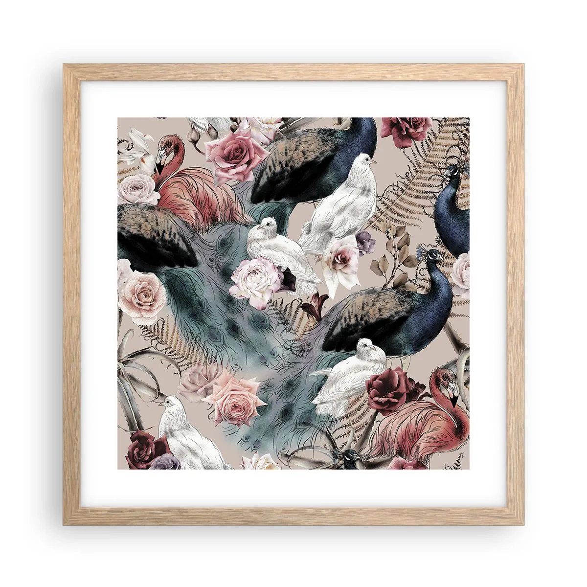 Plakat w ramie jasny dąb - W pałacowym ogrodzie - 40x40 cm