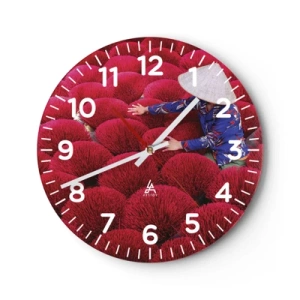 Zegar ścienny - Na ryżowym polu - 30x30 cm