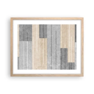 Plakat w ramie jasny dąb - Kompozycja: trzymać pion - 50x40 cm