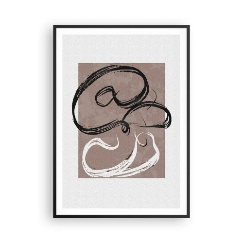 Plakat w czarnej ramie - Kompozycja – poszukiwanie pełni - 70x100 cm