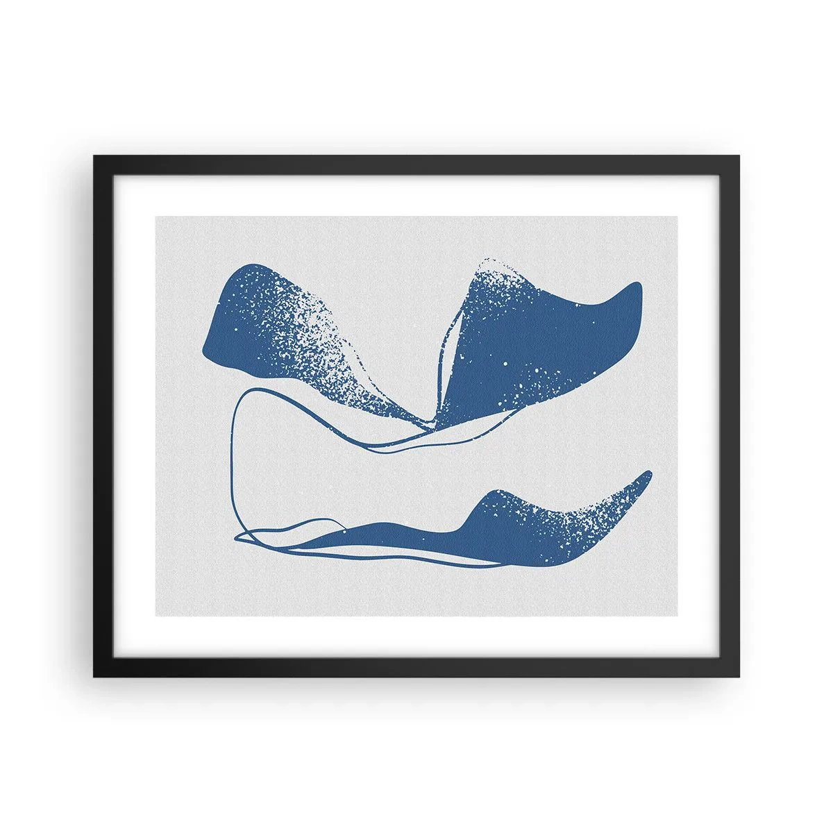 Plakat w czarnej ramie - Abstrakcja uskrzydlona - 50x40 cm