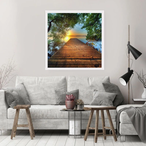 Plakat - Nie śpiesz się, usiądź - 40x40 cm