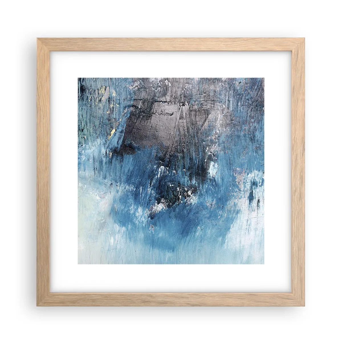 Plakat w ramie jasny dąb - Błękitna rapsodia - 30x30 cm