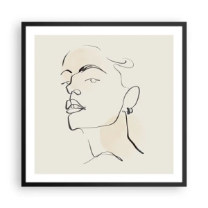 Plakat w czarnej ramie - Dumne spojrzenie - 60x60 cm
