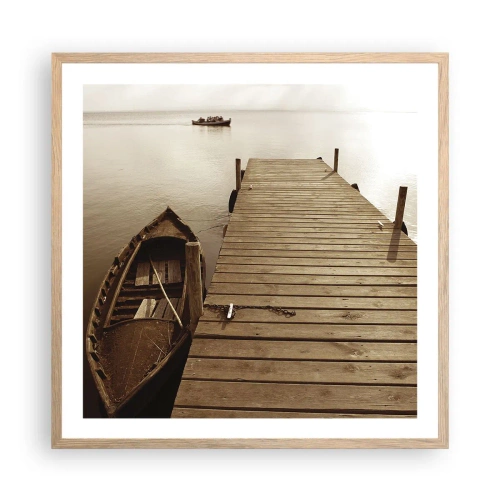 Plakat w ramie jasny dąb - Wielki spokój - 60x60 cm