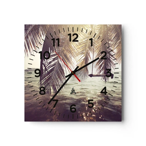 Zegar ścienny - Można bujać w obłokach do woli - 40x40 cm