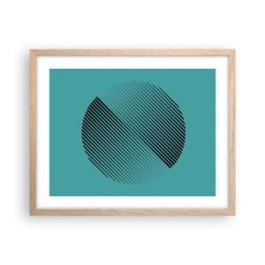 Plakat w ramie jasny dąb - Koło – geometryczna wariacja - 50x40 cm
