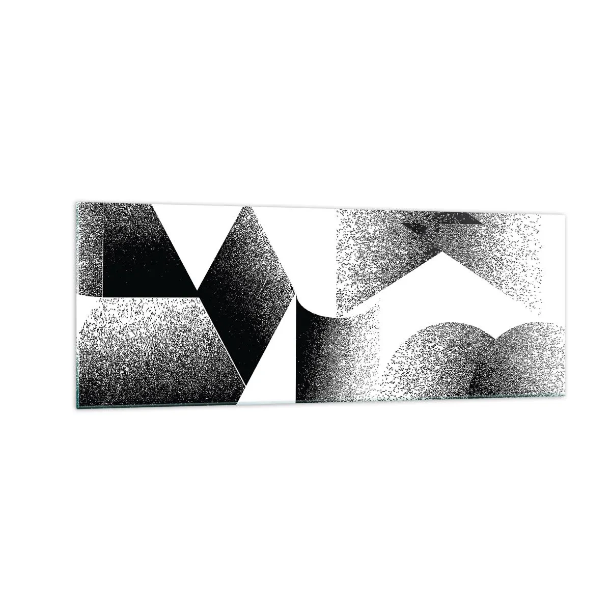 Obraz na szkle - Geometria złożona z kątów i owalnych kształtów - 140x50cm - Kąty i owale - Nowoczesna dekoracja ścienna do salonu i sypialni ARTTOR